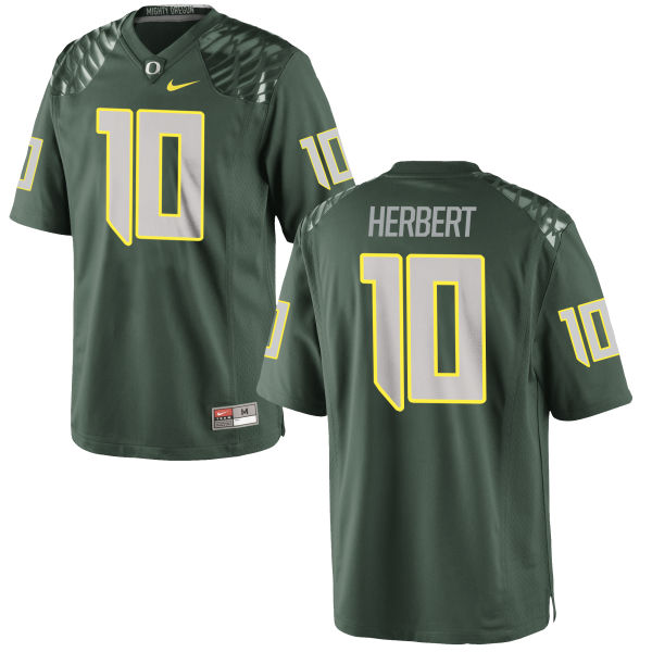 Nike Men's Oregon Ducks Justin Herbert Green #10 Vapor Fly Game Football Jersey, Medium