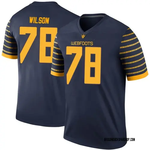 Men's Nike Gernorris Wilson Oregon Ducks Legend Navy Football College Jersey