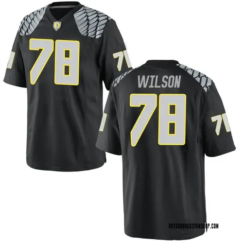 Men's Nike Gernorris Wilson Oregon Ducks Replica Black Football College Jersey