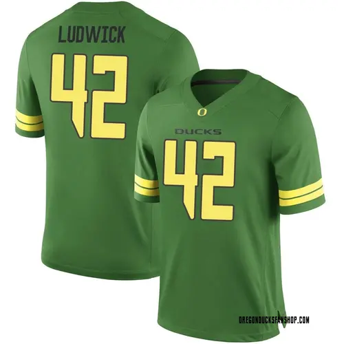 Men's Nike Kaden Ludwick Oregon Ducks Game Green Football College Jersey