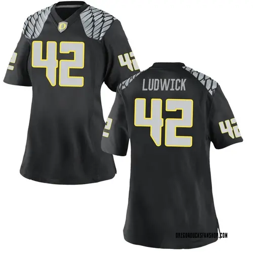 Women's Nike Kaden Ludwick Oregon Ducks Game Black Football College Jersey