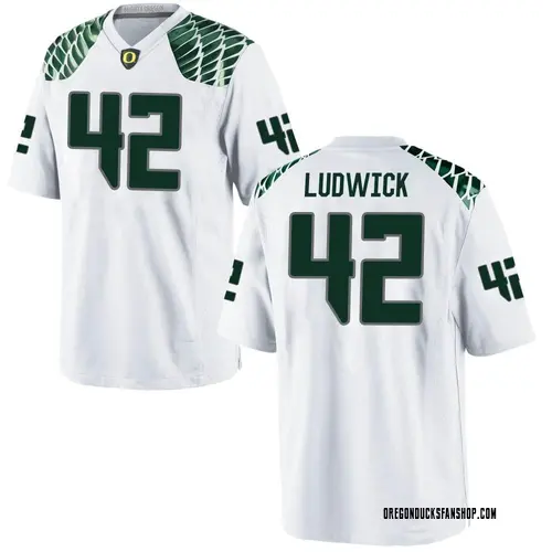 Youth Nike Kaden Ludwick Oregon Ducks Game White Football College Jersey