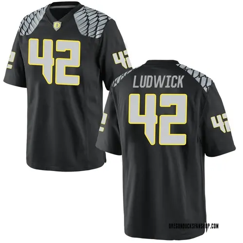 Youth Nike Kaden Ludwick Oregon Ducks Replica Black Football College Jersey